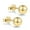 Gold, variant on 18K Gold Plated Sterling Silver Ball Stud Earrings, 5mm, Hypoallergenic Jewelry