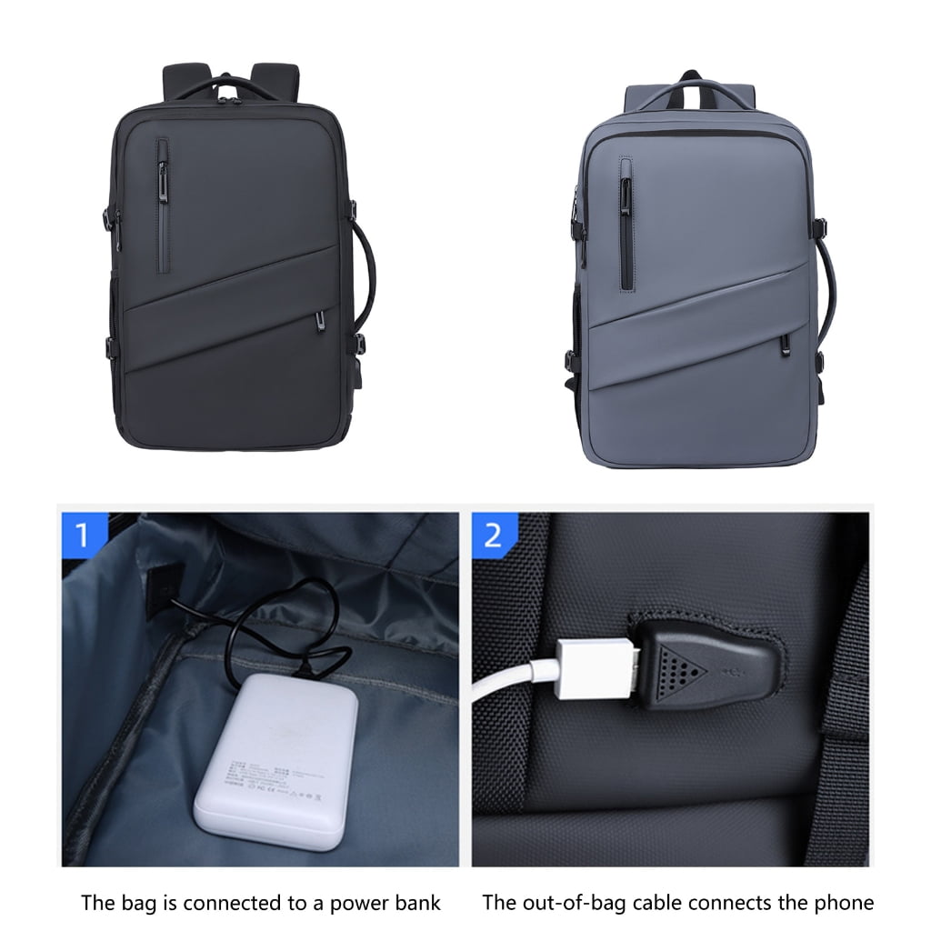 Laptop Computer PC Shoulder Bag Carrying Case with USB Charging Port Briefcases Business Casual School Bag Backpack