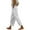 White, variant on Kvture Summer Womens Linen Pants with Pockets High Waist Comfy Pants Casual Lightweight Loose Trousers White XL