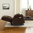 thumbnail image 3 of MCombo Large Triple Motor Power Lift Recliner for Big and Tall Elderly, Fabric, Navy Blue, Coffee, 3 of 11