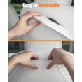 thumbnail image 4 of EVANDCAR Leather Seat Back Protector for Model 3/Y/S, Wear-Resistant Car Kick Mats with Organizer Pocket, Set of 2 (White), 4 of 14