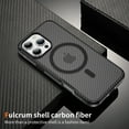 thumbnail image 4 of TECH CIRCLE Magnetic Phone Case for iPhone 15 (2023 Release) 6.1", Compatible with MagSafe, Woven Texture Translucent Back Cover, Shockprooof Protective Lightweight Slim Case, Clear Black, 4 of 9