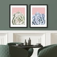 thumbnail image 3 of PixonSign Framed Wall Art Southwest Cactus Succulent Posters, Set of 2 Blue & Green Desert Plants Boho Illustrations Wall Decor, Adhesive Canvas Prints for Home Decor - 8"x10" Black, 3 of 5