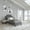 Light Gray, variant on Merrick Lane King Size Platform Bed with Slatted Support Contemporary Beige Tufted Fabric Upholstery with Gold Accent Nail Trim