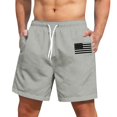 thumbnail image 3 of OHGOD Lightweight Mens Shorts - Casual Shorts - Short Para Hombres De Verano - Men's Hawaiian Lace-up Shorts Casual Pants - Light Gray - S, 3 of 6