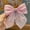 pink, variant on Summer Ponytail Clip Hair Accessories HairBands Barrettes Satin Hair Ties Bowknot Hairclips Bow Hairpin PINK