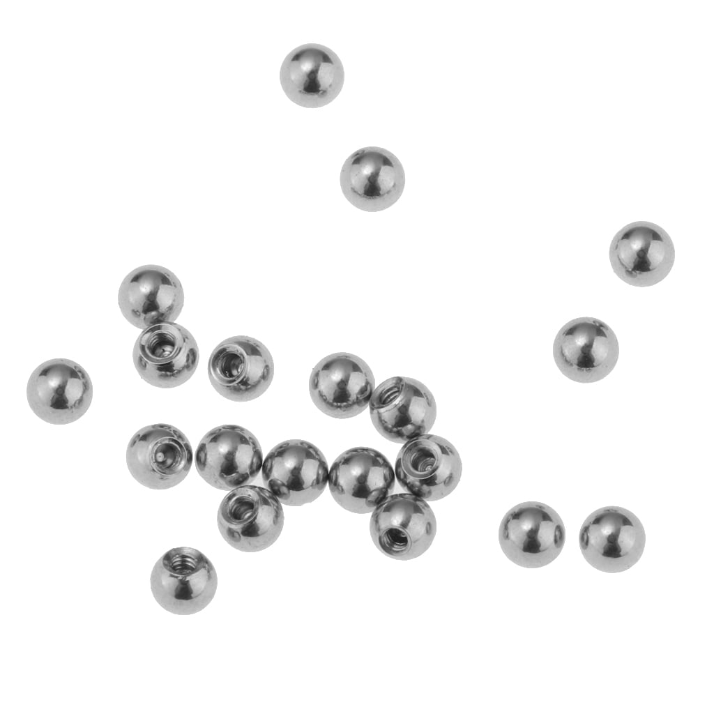 40x Replacement Balls Stainless Steel Piercing Ball Stud Tragus Ring Earring