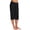 Black, variant on Capri Pants for Women Women Fashion Solid Color Cotton Flax Elastic Long Pants Beach Leisure Trousers Crop Length Pants Womens Capris for Summer Yoga Capris for Women (Black,XL)