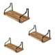 thumbnail image 1 of Estante De Madera De., Estante De Pared De Madera Maciza De Hierro Forjado, Estante De Hierro Montado En La Pared Con Accesorios De Montaje De Tornillo Para El Hogar, La Oficina Y El Hotel 3 Uds matsuzay HA013054-00, 1 of 7