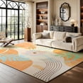 thumbnail image 2 of Mid-Century Modern Abstract Area Rug, Colorful Washable Low-Pile Decorative Carpet for Entryway Home Office,5'x8',Yellow, 2 of 7