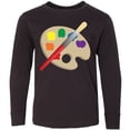 thumbnail image 3 of Inktastic Artist Palette and Brush Long Sleeve Youth T-Shirt, 3 of 5
