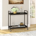 thumbnail image 2 of Evelyn&Zoe Cooper 33" Wide Rectangular Bar Cart in Blackened Bronze, 2 of 7