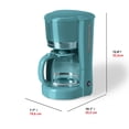 thumbnail image 2 of Starfrit Electric 10-Cup Coffee Maker, BPA-Free, Glass Carafe, Water Window, Boil-Dry Protection, Reusable Filter, 900W, Indicator Light, Teal, 2 of 7