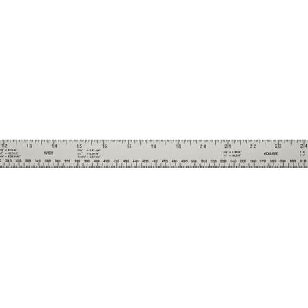 Kapro 306-36 36 In. Aluminum Ruler With Conversion Tables With English & Metric Graduations 0.06