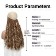 thumbnail image 4 of More Beautiful  18 Inch Invisible Wire Hair Extensions, Long Wavy Clip In Hairpiece for Women with Adjustable Transparent Wire Brown6H613, 4 of 10