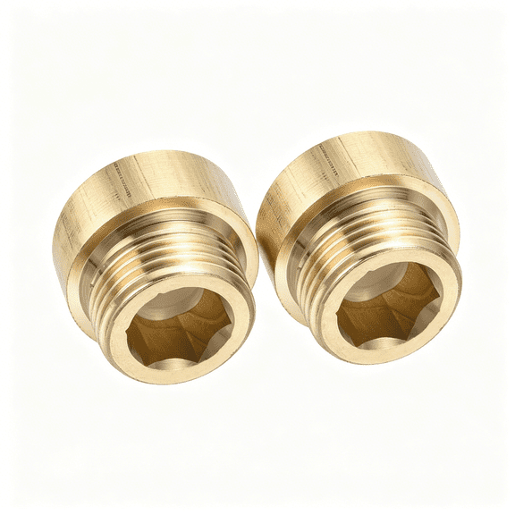 XIBUFE Shower Head Extension Arm,2 Pack Brass G1/2 Male to Female Thread 20Mm Length Pipe Fitting Shower Head Extender