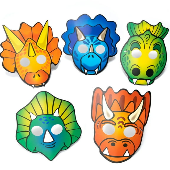Cheerland Paper Dinosaur Masks, 15 Count for Birthday Party