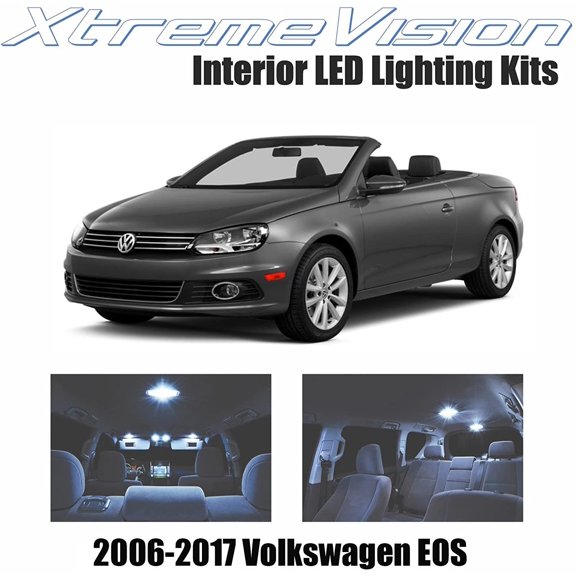 XtremeVision Interior LED for Volkswagen EOS 2006-2017 8 Pieces Cool White Interior LED Kit   Installation Tool
