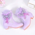 thumbnail image 5 of Winter Boots for Kids Elegant Girls Winter Mid Calf Boots Patchwork Design Warm Lined Lace Closure Stylish Cold Weather Footwear for Toddler Youth Toddler Boots Girl Purple 9 Years-9.5 Years, 5 of 6