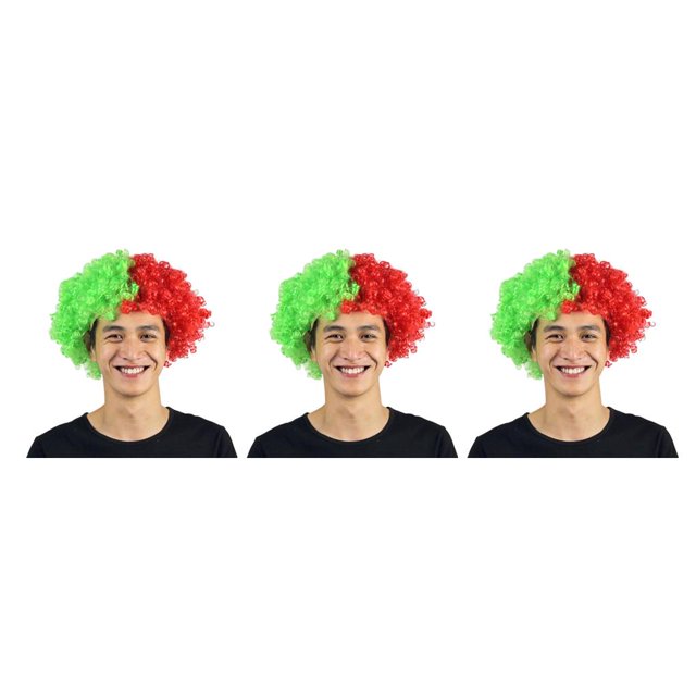 Vogacara Peluca de payaso pelo fiesta de Navidad pelos sintéticos multiusos amplia aplicación tocado accesorio disfraz divertido Type1 NO1