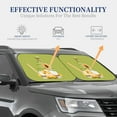 thumbnail image 4 of Easygdp Sunflower Gnomes 2 Pcs Windshield Sun Shade,Foldable Car Front Window Sun Shade Protection,Blocks Heat And Sunlight,Car Interior Accessories - Medium, 4 of 7