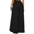 thumbnail image 5 of ZANZEA Women High Waist With Belted Wide Leg Pants Pleated Culottes Trousers, 5 of 10