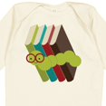 thumbnail image 4 of Inktastic Bookworm Books Reading Boys or Girls Long Sleeve Baby Bodysuit, 4 of 5
