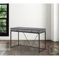 thumbnail image 4 of Emelyn Wooden Desk Grey/Black 47.2L x 19.7W x 30H 2 Storage Leather Drawer, 4 of 10
