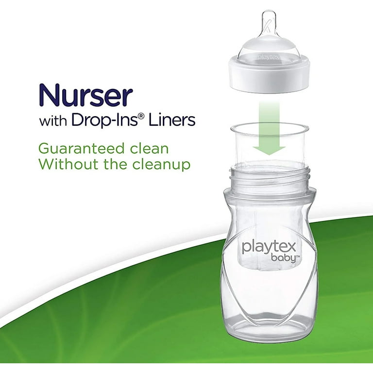 Playtex Baby Nurser Clear Anti-Colic Baby Bottle Pack Each, oz