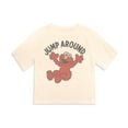 thumbnail image 4 of Sesame Street Elmo Jump Around Women's Boxy Cropped T-Shirt Casual Graphic Tee, 4 of 5