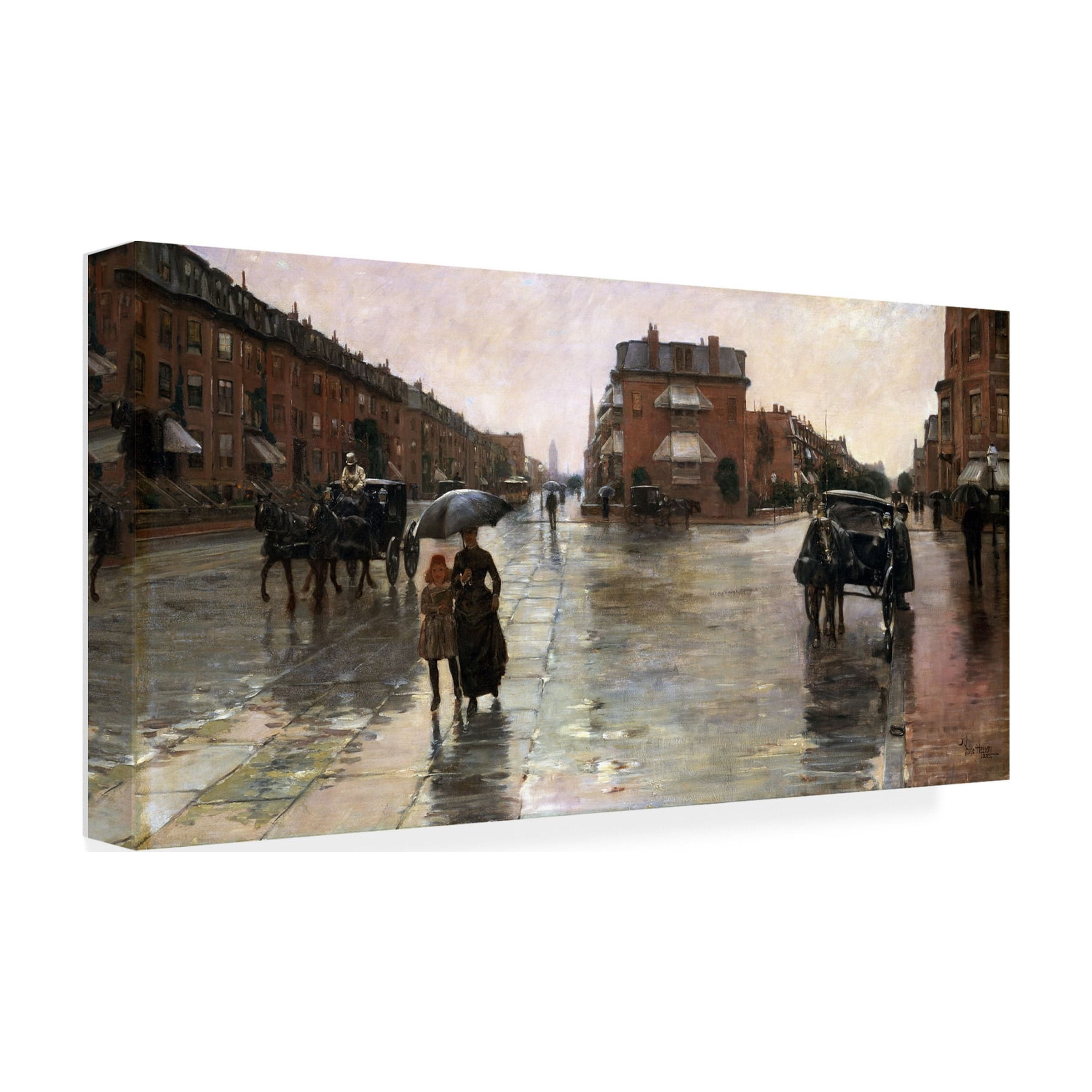 Childe Hassam 'Rainy Day In Boston' Canvas Art