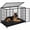 Black, variant on TIME RAY 42” Heavy Duty Dog Crate,Large Metal Escape Proof Dog Cage Kennel,Indestructible high Anxiety Dog Crate for Outdoor and Indoor with Lock, Double Door & Removable Tray