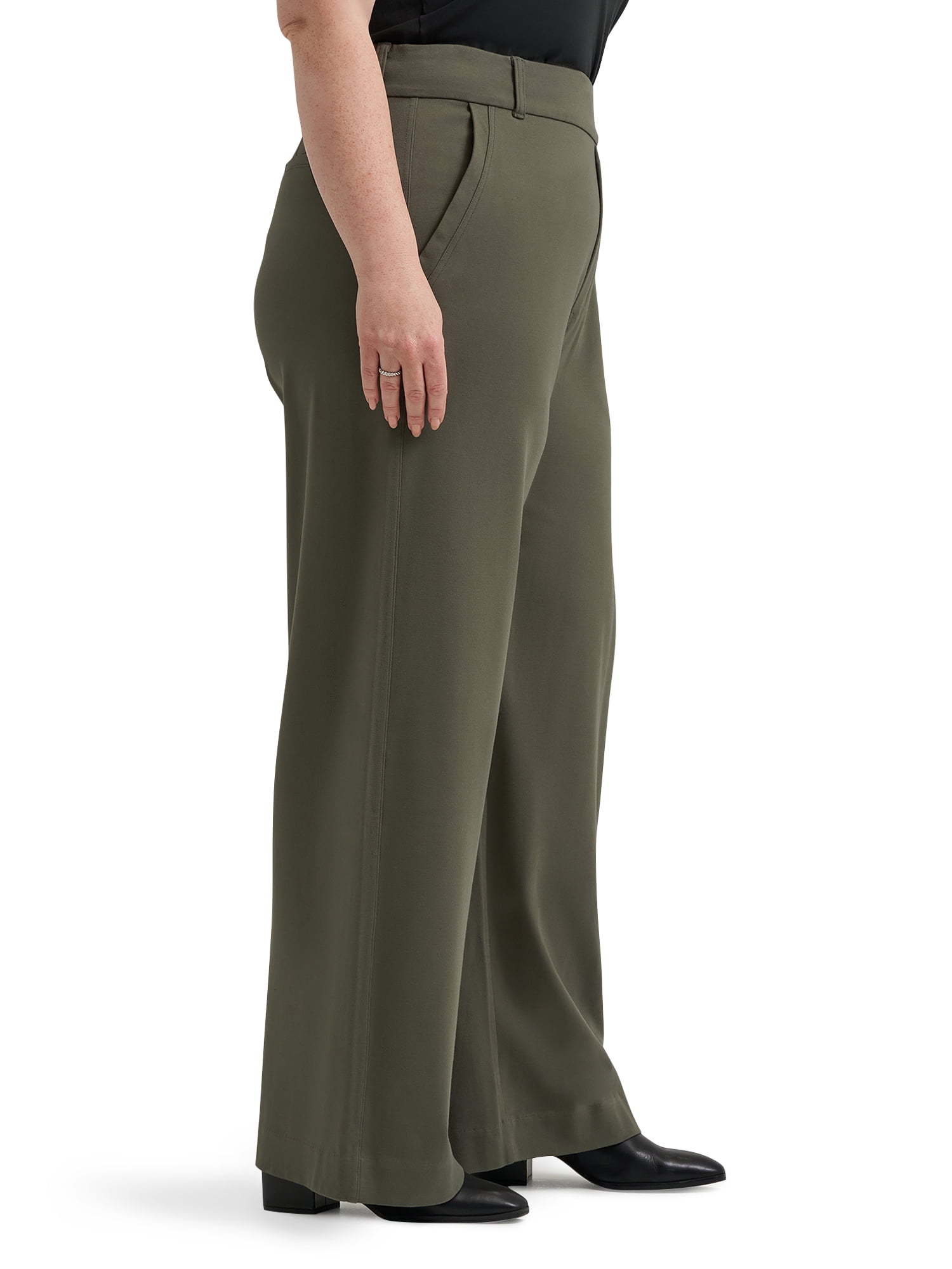 Lee® Women's Plus Pull-On Comfort Waist A-Line Knit Pant