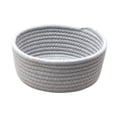 thumbnail image 2 of Cesta de almacenamiento tejida, cesta tejida de mesa, contenedor de diseño nórdico, decoración portátil, organizador de artículos diversos, caja de Gris claro, 2 of 8