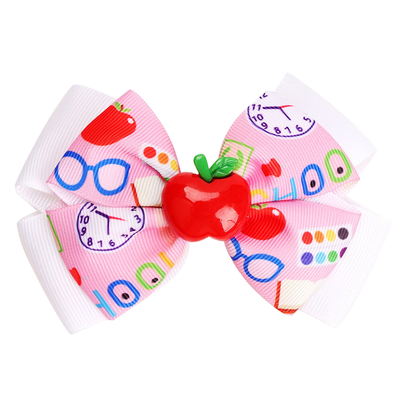 HIBRO Leather Hair Barrette Blanks Hair for Little Girls Back To School