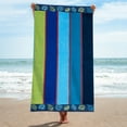 thumbnail image 4 of Large Oversized Jacquard Premium Long-Staple Cotton Beach Towel , 34" x 64", Sea Shells by Blue Nile Mills, 4 of 5