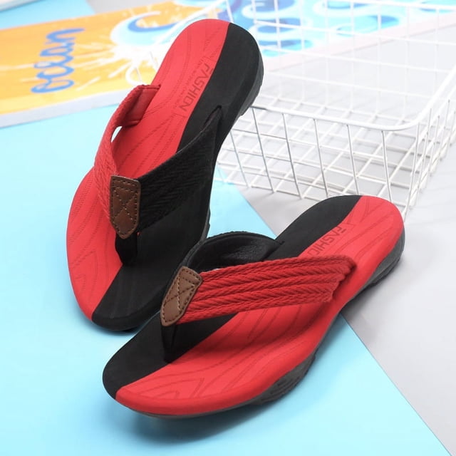Chanclas para hombre para interior y exterior, chanclas, chanclas, chanclas de playa de gran tamaño, chanclas cómodas, transpirables y versátiles