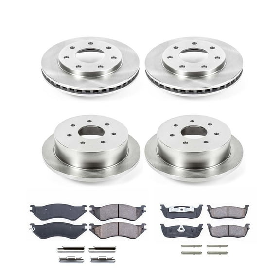 Ultimate Brakes Front and Rear Semi-Metallic Brake Pad and Rotor Kit with Hardware WM81045