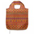 thumbnail image 1 of Ethnic Reusable Grocery Bag, Aztec Tribal Bohemian Geometric Repeated Forms in Modern Tones, Printed Fabric Grocery Bag Practical and Simple Everyday Use, Orange Dark Magenta and Blue, by Ambesonne, 1 of 4