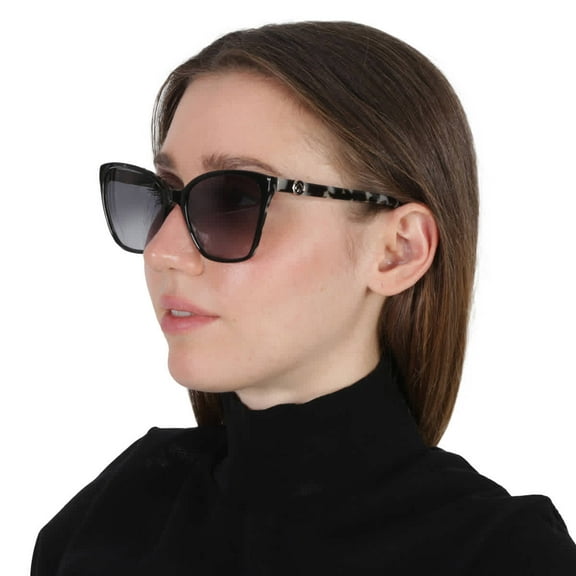 Kate Spade KS Amiyah/G/S Plastic Womens Cat-Eye Sunglasses Black 56mm Adult