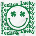 thumbnail image 2 of St Patrick's Day Clover Happy Face Romper Boys or Girls Infant Baby Brisco Brands NB, 2 of 6