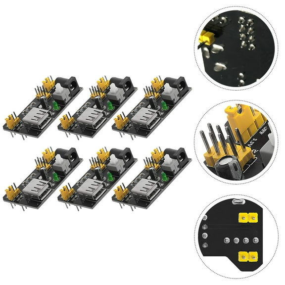MLINS 6PCS Power Supply Module 3.3V 5V DC 6.5-12V Power Supply for Breadboard