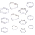 thumbnail image 2 of JingChun Mini Cookie Cutters Set of 12-4 Shapes - Heart, Flower, Star, Round Metal Cutter Mold for Baking, Fruit, Vegetable - Stainless Steel Biscuit Mold, 2 of 6