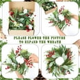 thumbnail image 4 of 6 Pcs Couronnes d'Oreilles d'Agneaux de Noël 9 Pouces Couronnes d'Oreilles d'Agneaux Artificielles avec Baies Rouges Mini Bougies en Eucalyptus pour Décorations de Noël Porte d'Entrée Porche Mur Fenêtre Intérieur Extérieur, 4 of 8