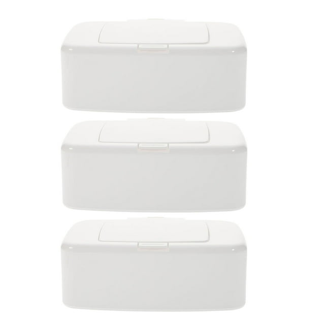 GOOHOCHY Dispensador de toallitas húmedas para bebé, 3 unidades, con tapa, rellenable, sellador