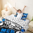 thumbnail image 3 of Erosebridal Boys Gamer Twin Bedding, Video Game Controller Duvet Cover Set, Blue, Gamepad Reversible, 1 Duvet Cover and 1 Pillowcase (No Comforter), 3 of 5