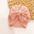 thumbnail image 5 of Seyurigaoka Toddler Baby Girl Boy Knitted Turban Big Bow Hat Toddler Kids Head Wrap Headband Solid Candy Solid Color Wool Cap, 5 of 6