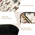 thumbnail image 5 of FORMRS Makeup Bag Travel Cosmetic Organizer for Women Fold Flat Zipper Pouch with Handle, Plaid Deer, 5 of 8