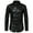 Black, variant on Fesfesfes Blouse Shirt for Men Casual Solid Apparel Foil Print Long Sleeve Button Down Shirt On Sale