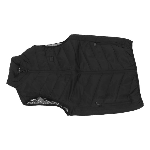 Chaleco De Calefacción Eléctrica Negro De 9 áreas, L - XXXL, Cuello Alto Chaleco De Calefacción USB De Doble Control De Moda Para Exteriores